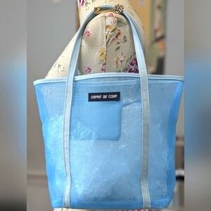 Espirit De Corp blue Mesh Tote Bag‎